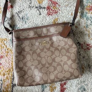 Coach Signature Tan Crossbody Bag